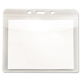 Advantus Pvc-Free Horizontal Badge Holder - Support 4 X 3 Media - Horizontal - Polypropylene - 50 / Pack - Clear