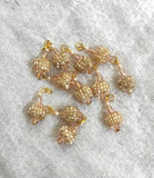 Kalka Traders Decorative Latkan Tassels for Lehenga Saree, Copper, 6 Pairs, 12 Pieces