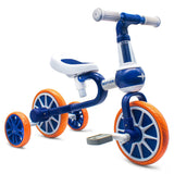 XIAPIA 3 in 1 Kids Tricycles Gift for 2-4 Years Old Boys Girls with Detachable Pedal and Training Wheels, Baby Balance Bike Trik