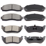ECCPP D833-7706 D881-7758 Front & Rear Ceramic Disc Brake Pad Set Fit For Ford For Explorer 2002-2005,For Mercury Mountaineer 20