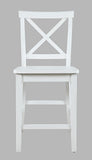 Jofran Inc. Eastern Tides X-Back Coastal Counter Barstool (Set Of 2)