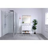 Living District Ollie Mid-Century Modern 5 Light Entryway And Bathroom Wall Sconce In Chrome And Clear Crystals