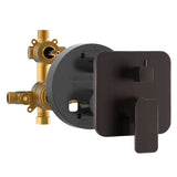Pulse Showerspas 3007-Rivd-Mb Two Way Tru-Temp Pressure Balance 1/2 Rough-In Valve With Square Oil-Rubbed Bronze Trim Kit