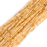GEM-Inside Yellow Jade Gemstone Loose Beads for Jewelry Making Genuine Natural Tiny Round Crystal Energy Power Stone 15 2mm