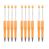 Enakshi 10 Pieces DIY Black Ink Pens Beaded Pens Ballpoint Pen Bead Pen for Birthday Orange|Collectibles | Pens & Writing Instru