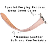 STIROLL Slim Leather Bands Compatible with Apple Watch Band 38mm 40mm 41mm 42mm 44mm 45mm 49mm,Top Grain Leather Watch Thin Wris