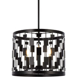 Living District Indoor Modern Home Decorative Bright Ceiling Levante 3 Lights Pendant In Black