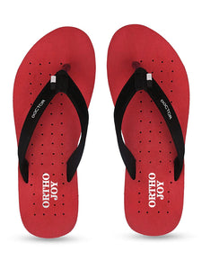 Ortho Joy Doctor Orthopedic Slippers For Ladies Daily Use/Mcr Chappals For Women,Red,8,B094VH3RM5