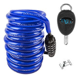 DocksLocks Complete SUP & Surf Security System - Marine Grade Anti-Theft Kit with Patented Jaws Lock, 10ft Coiled Cable Lock & F