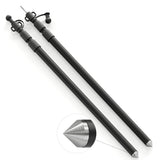 WILDROAD Tarp Poles Tent Poles Canopy Poles 7.7 ft, Telescoping Aluminum Poles with Non-Slip Aluminum Cone Bottom, Portable and 