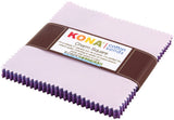 Studio RK Kona Cotton Solids Lavender Fields Charm Squares 42 5inch Squares Charm Pack Robert Kaufman Fabrics CHS34842