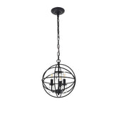 Living District Indoor Modern Home Decorative Bright Ceiling Wallace 3 Light Matte Black Pendant