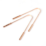 Clubby Soulvani 100% Pure Copper Tongue Scraper 2 Pack, All Natural Ayurvedic Tongue Cleaner, Banishes Bad Breath And Maintain