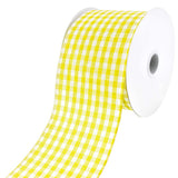 Homeford Gingham Canvas Wired Ribbon, 2-1/2-Inch, 10-Yard - Yellow