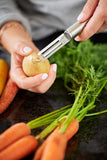Rosle Stainless Steel Round-Handle Peeler, 7.3-Inch