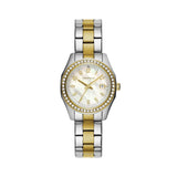 Caravelle by Bulova Ladies Sport Crystal Quartz Two Tone Stainless Steel Watch,MOP Dial Style: 45M113
