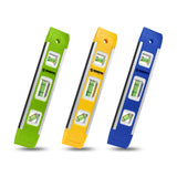 9 Inch Torpedo Level, Magnetic Box Level with 45/90/180 Bubbles, Shock Resistant Bubble Level Tool for Measuring