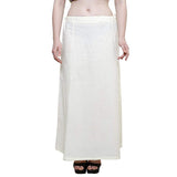 WomenS Cream Cotton Petticoat Saree Cotton Underskirt Adjustable Waist, Breathable & Comfort Fit Soft Inskirt For Sarees