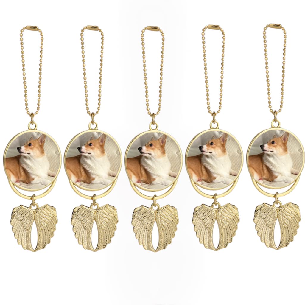 5 PCS Double-Sided Metal Sublimation Keychain Blanks, DIY Sublimation Printing Blanks for Car Hanging Ornaments, Craft Supplies,