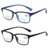 CARA 2 Pack Premium Bifocal Reading Glasses for Men, Super Light Eco-friendly TR90 Frame Women Small Line Computer Eyeglasses, F