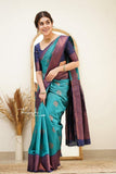 Flosive Womens Present Banarasi Soft Lichi Silk Saree Beautiful Jacquard Rich Pallu Design Work Zari Woven Kanjivaram Silk Style Saree With Soft Lichi Silk Blouse Piece Ayn Royal (R Rama)