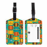 Nutcase Designer Luggage Travel Baggage Tags Set Of 2 With Name Card Inside Suitcase