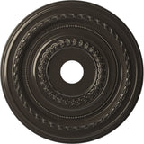 Ekena Millwork CMP22COCCH Cole Thermoformed PVC Ceiling Medallion (Fits Canopies up to 6), 22OD x 3 1/2ID x 1P, Metallic Charcoa