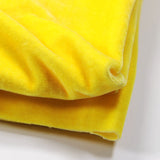 The Wide 60 Spandex Velvet Fabric with Soft Handfeel for Costume, Apparel, Craft and Sewing by Yard(Yellow 1Yard)