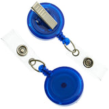 25 Pack Translucent Retractable ID Badge Reels with Alligator Swivel Clip Colorful Badge Holder Blanks with Swivel Clips for