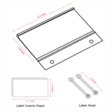 140 PCS Plastic Wire Shelf Label Holder - Shelf Label Holders 3.1 x 1.6, Wire Basket Label Holders with Hook and 140pcs Labe