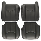 Priprilod Dark Gray Driver & Passenger Bottom and Top Lean Back Replacement Seat Cover Compatible with Chevy Silverado Tahoe Suburban Avalanche GMC Sierra Yukon XL 2003 2004 2005 2006-New