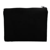 Threadart 10 Pack Canvas Pencil Pouch Black with Zipper For Organization, Small Tools, Makeup Organizer Bag - 100% Cotton Canvas