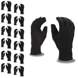 Cordova 1400 Medium Weight Brown Jersey Gloves, Clute Cut, Knit Wrist, Large, 12-Pack