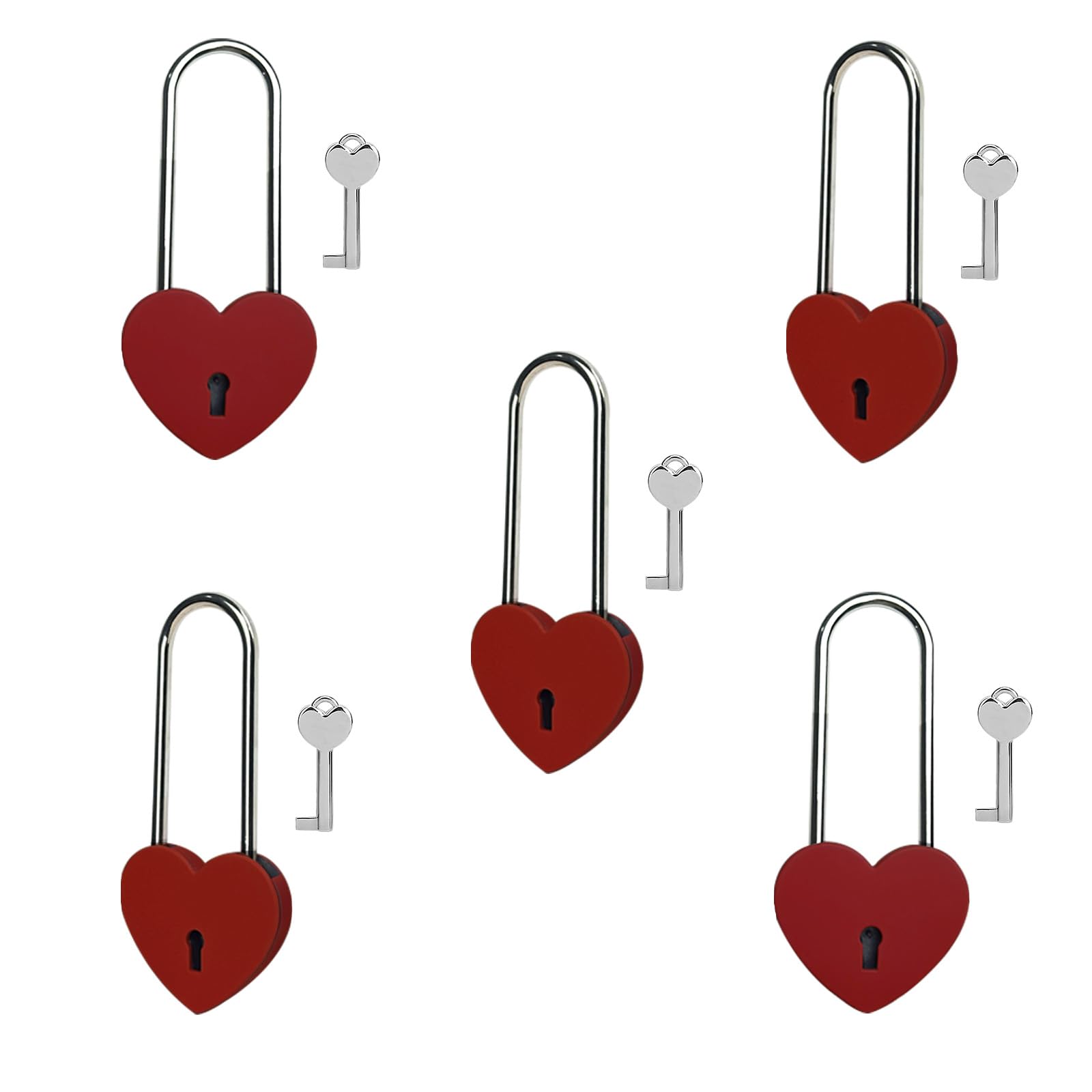 Gradleen Single Heart Lock with Key 3.5 Inches,50mm Love Padlock Rubbe ...