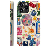 Generic Compatible with for iPhone 16 Pro,European Collage Lovely Phone Case for Girl Women Boy Men,Scratch Resistant Shockproof