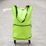 ALXIND Trolley Bag with Wheels Easy to Carry Traveling Bag Shopping Cart Vegetable Grossery Bag Clothing Bag with Wheels Light W