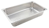 Winco Full Size Pan Perforated, 4Inch, Medium