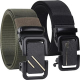 Tpm Tactical Military Belt, Nylon Web Belt With QuickRelease Buckle, Black And Army Green, Heavy Duty Canvas For Men
