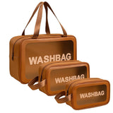 Raahive Travel Toiletry Wash Bag For Men And Women, Waterproof, Cosmetic Makeup Organiser Pouch, Multipurpose Storage, Pack Of 3