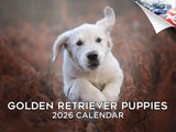 2025 2026 Golden Retriever Pups Calendar - Dog Breed Monthly Wall Calendar - 12 x 18 Open - Thick No-Bleed Paper - Giftable - Ac