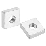 uxcell 10Pcs M4x9mmx3mm Square Nuts, Carbon Steel Zinc Plated Coarse Thread Square Nuts Fasteners for Home Repairs and Professio