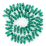 200pcs Czech 12mm Faceted Teardrop Briolette Crystal Glass Beads Pendant Drop Bulk Emerald Green