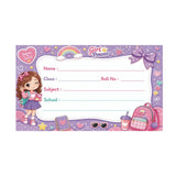 ShootFX School Name Slips for Boys, Self Adhesive, 8.4 x 5 cm, Cute Labels for Books & Supplies, 60 Pcs