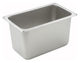Winco 1/4 Size Pan, 6Inch, Stainless Steel, Silver