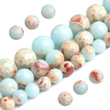Filluck Natural Stone Beads 6mm Sky Blue Jasper Polished Round Smooth Gemstone Beads for Jewelry Making Adults 15 Inch(Sky Blue 