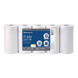 Office Depot 2Ply Paper Rolls, 2 3/4in. x 85ft., Canary/White, Pack of 10, 109093