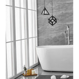 Elegant Decor Indoor Modern 67 Inch Soaking Single Slipper Bathtub In Glossy White