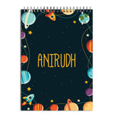 Funcart Customized Drawing File For Office/School Galaxy Theme Personalized Name 100 Gsm Paper 7.5 * 11 Inches Digital 