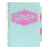 Pukka Pad Pastel 6 Subject Book A4, Pastel Mint, 200 Pages, Ruled, 80gsm