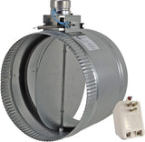 Suncourt ZoneMaster Fully Adjustable Motorized Airflow Control Zone Damper Air Duct Fan (12 inch), Usually Open, 24 Volt Thermos